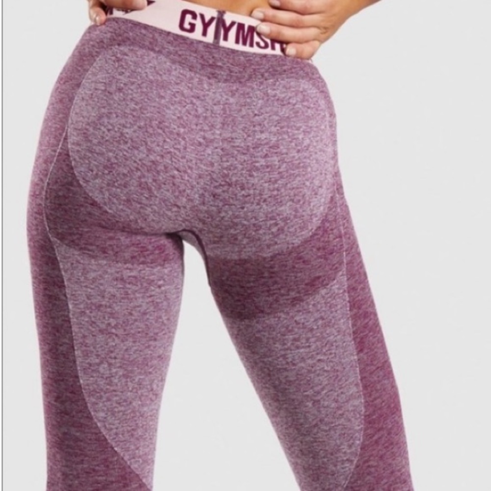 Gymshark Flex Set For Sale In Dark Ruby Marl/Pink… - image 6
